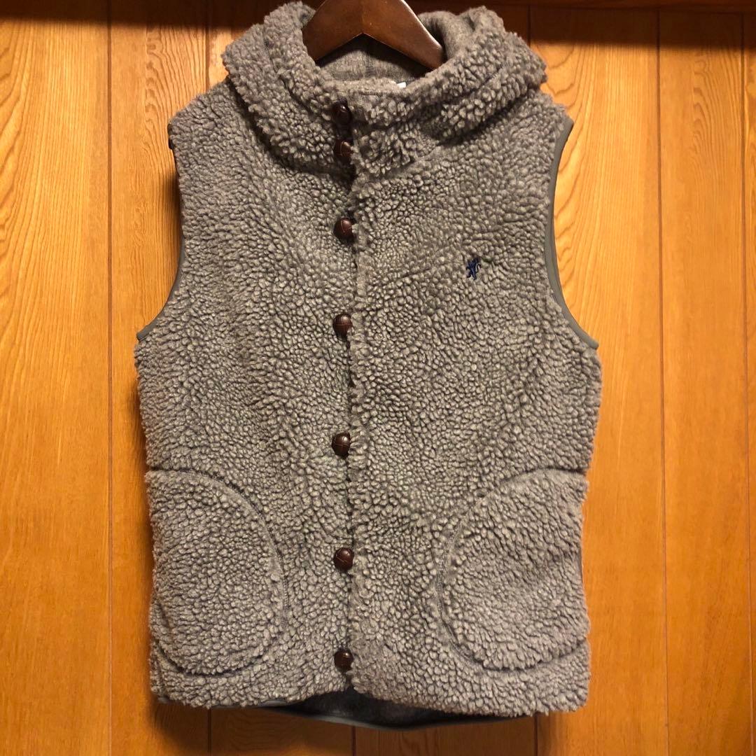 ジムフレックス　ボアベスト　グレー　フード付き　サイズ14 新品