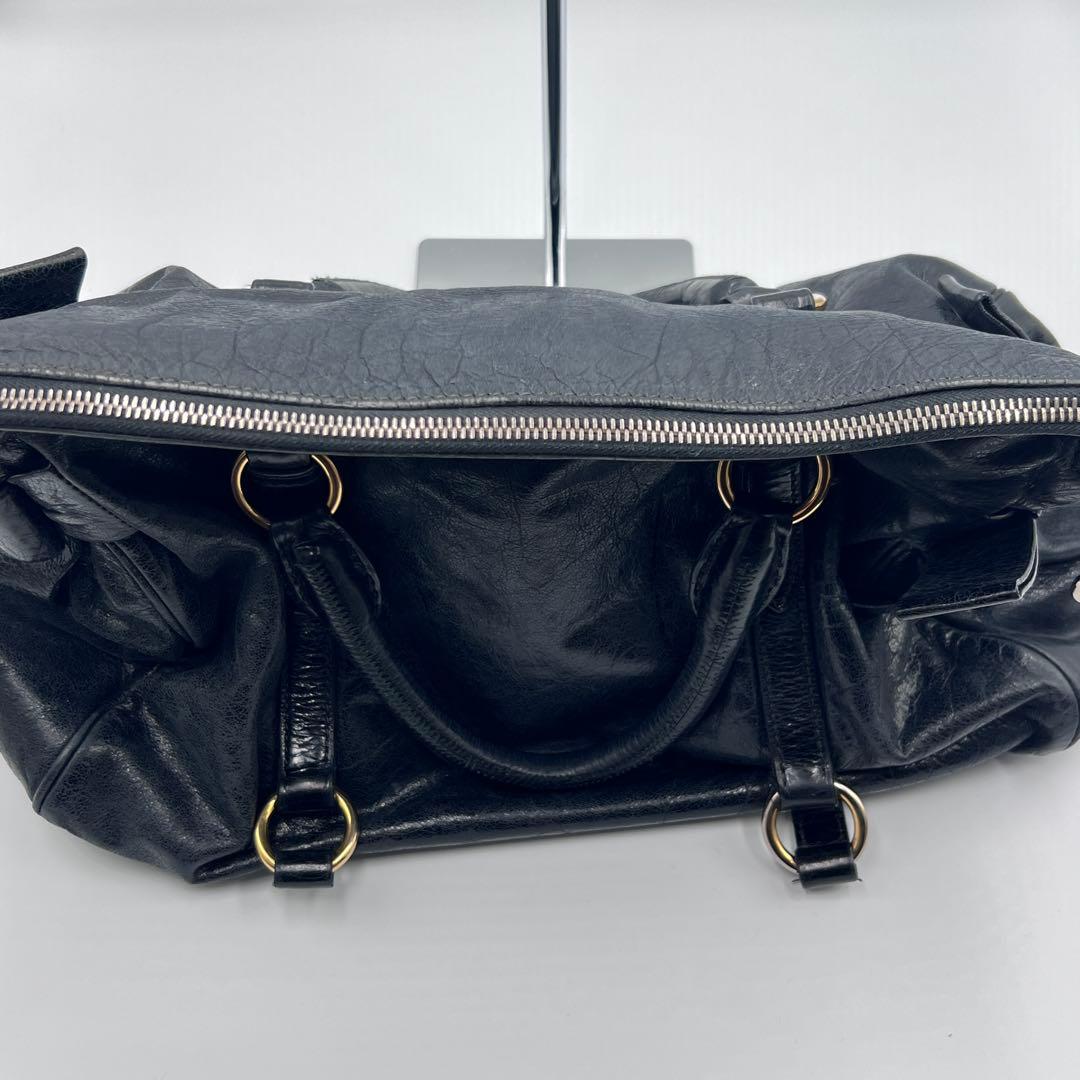 【定番】MIU MIU ミュウミュウ ヴィッテロルクス 2WAYバッグ 黒 人気