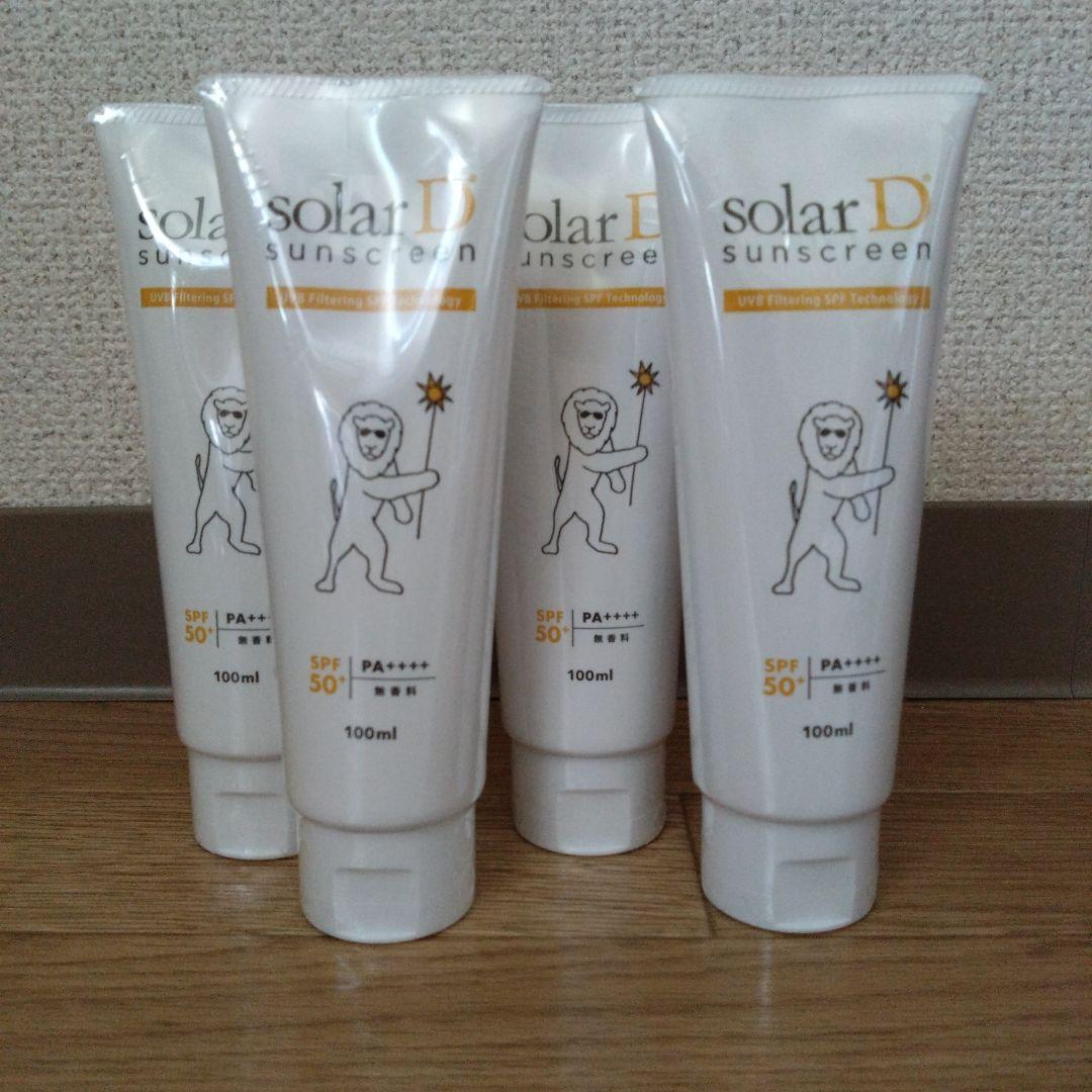 solar D 日焼け止め SPF50 PA++++ 100ml　4本