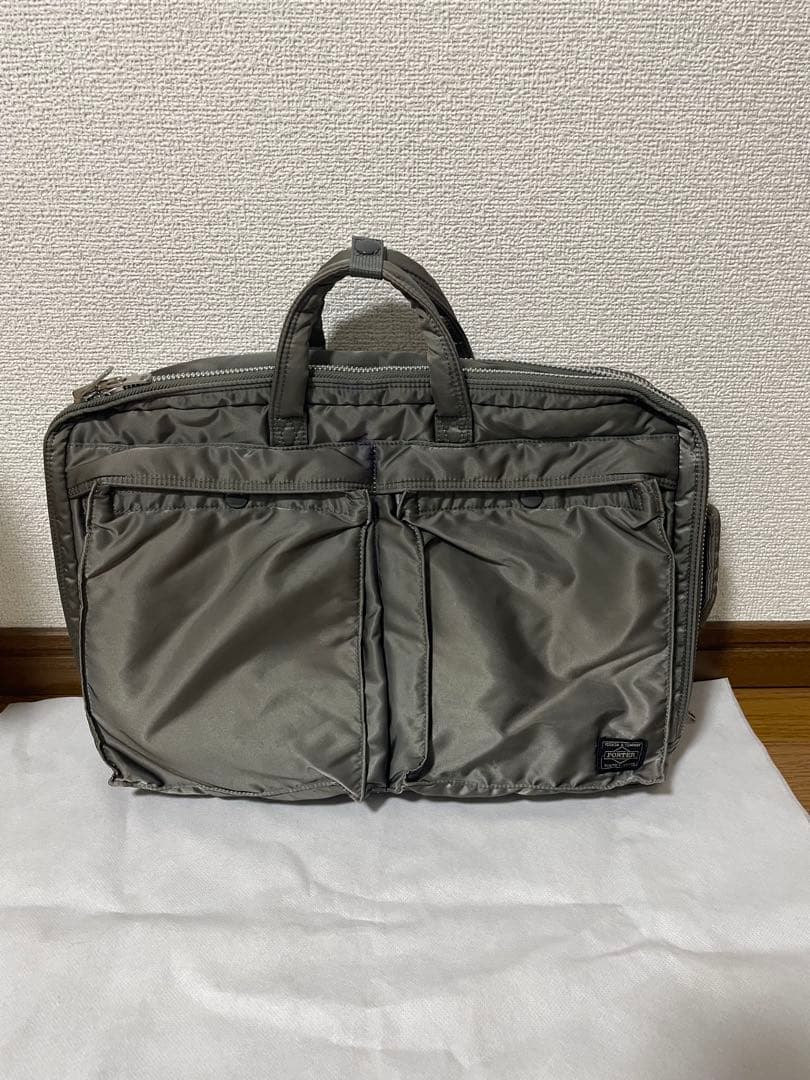 PORTER TANKER 3WAY BRIEFCASE 2層式　シルバーグレー