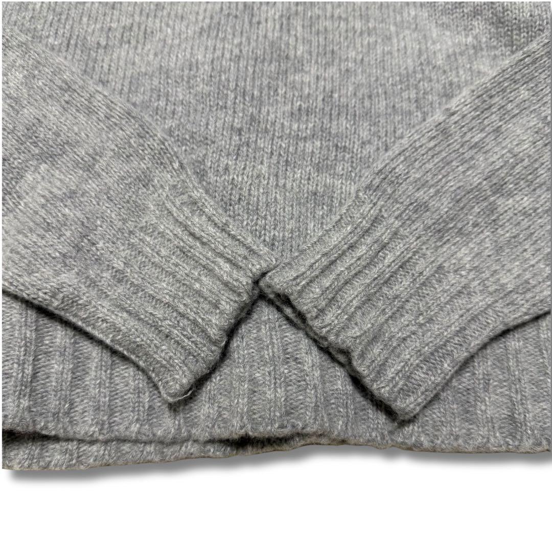 パームエンジェルス カーブロゴ セーター ニット グレー