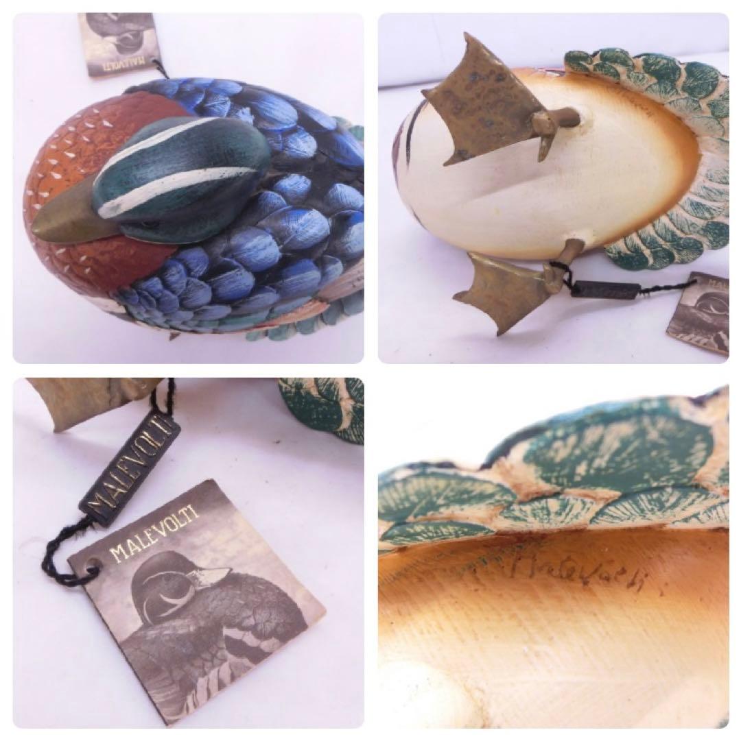 【ELLI MALEVOLTI 】エリー・マレヴォルティ・イタリア・手彫り・鴨