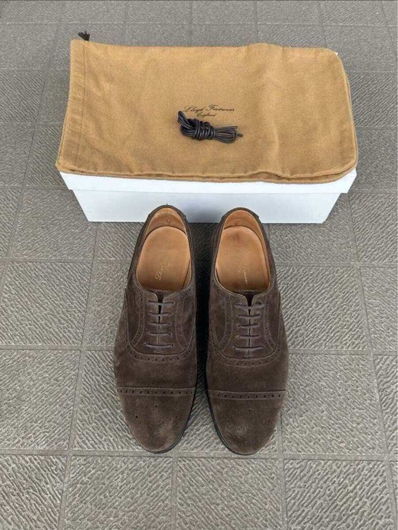 【数回着用】マスターロイド/ ロイドフットウェア スエードセミブローグ