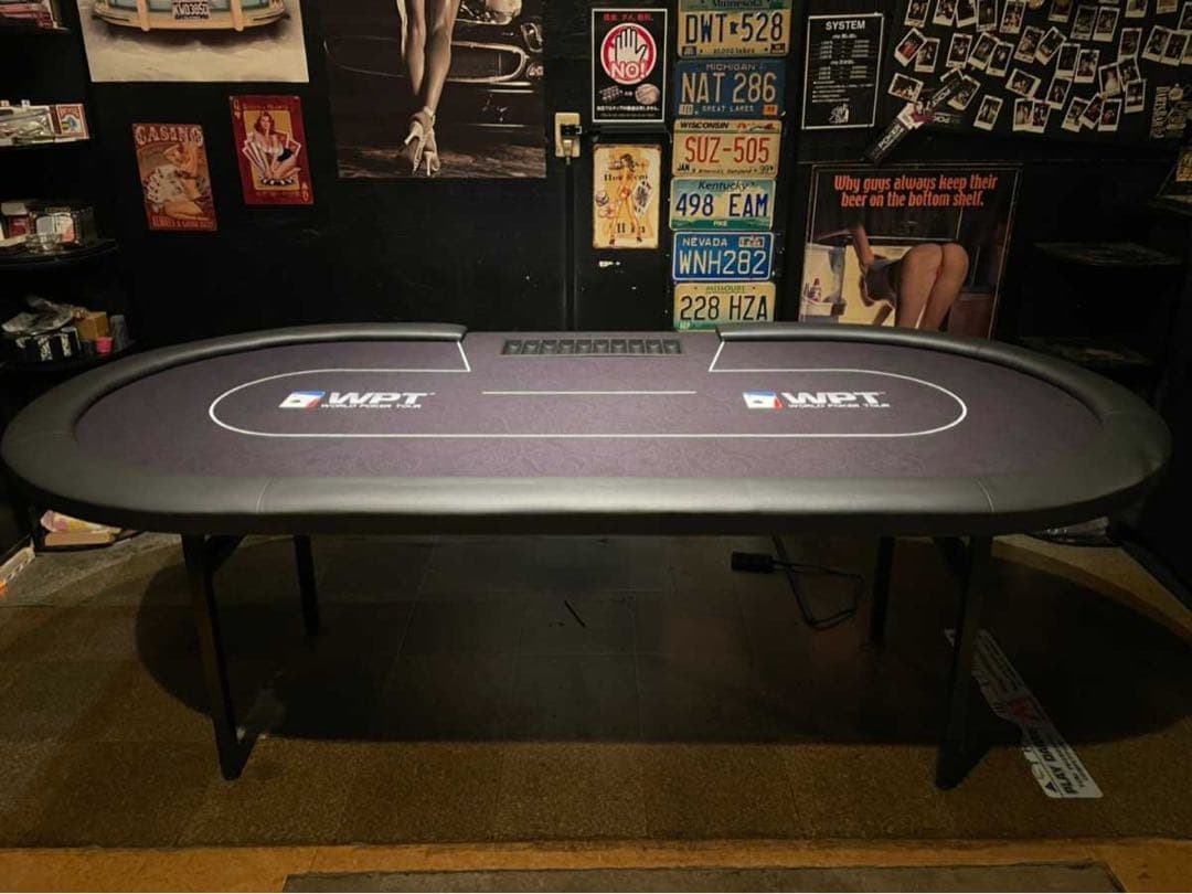 激レアWPT仕様！ポーカーテーブル10人 バカラ ブラックジャック 送料無料！