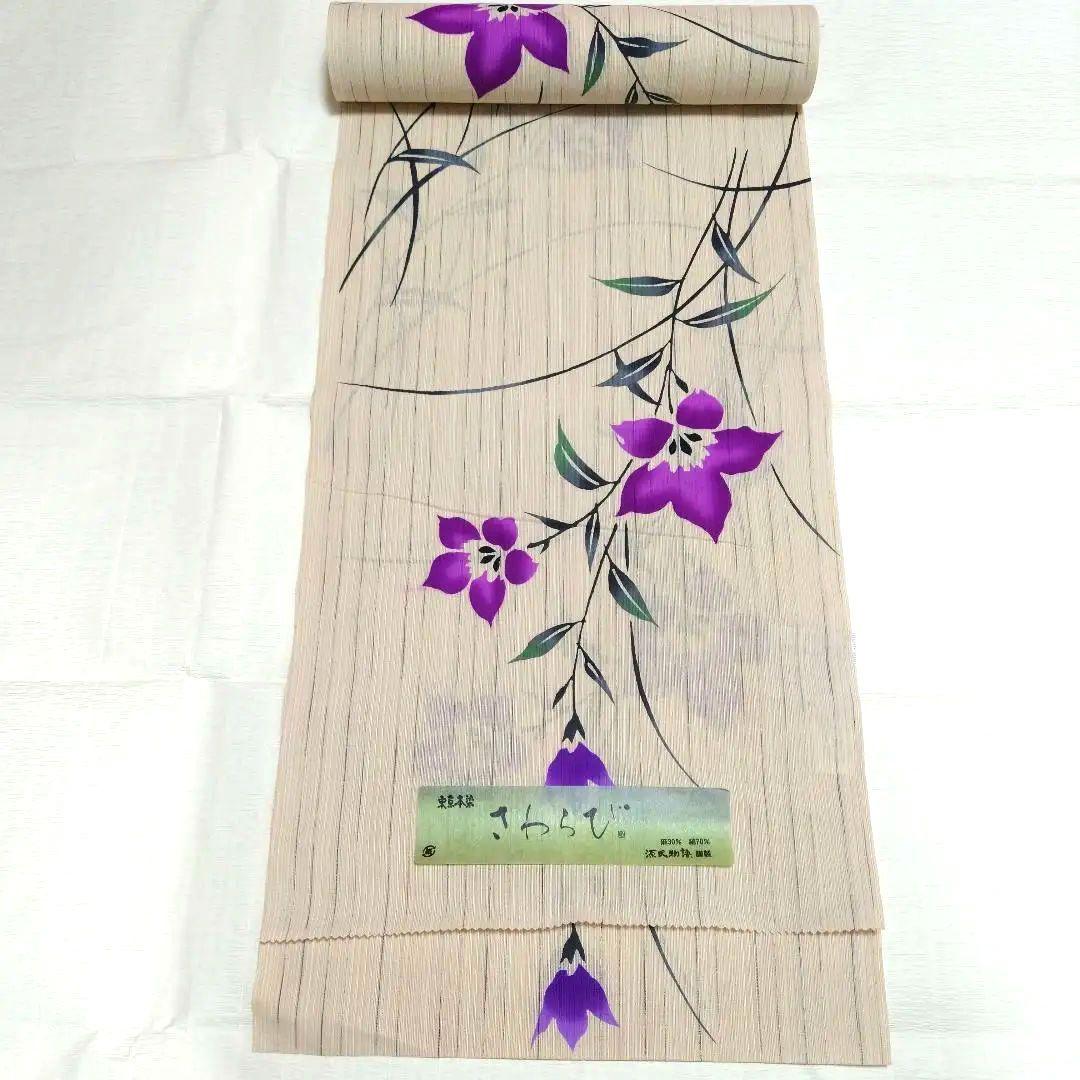 東京本染 浴衣反物 綿麻 さわらび 源氏物語②