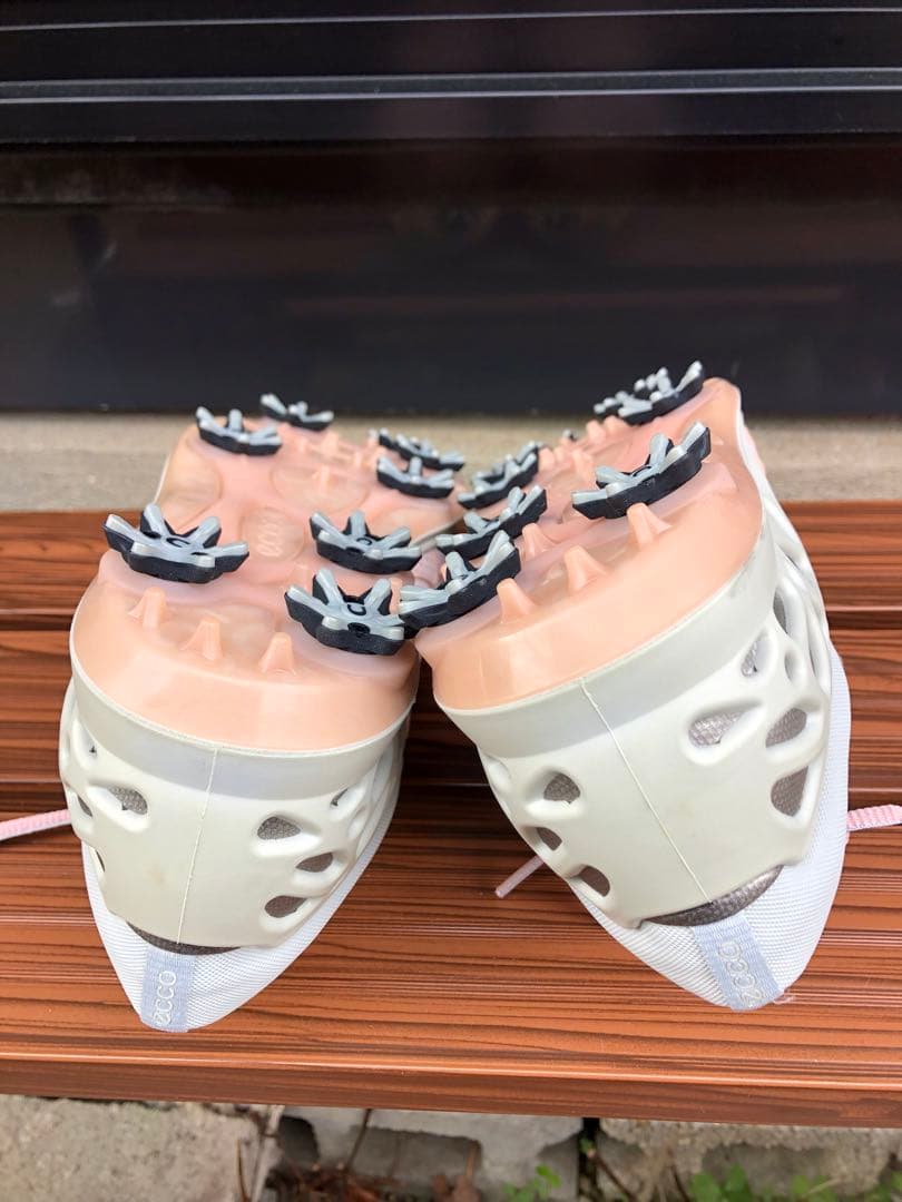 299番 新品ECCOゴルフシューズ40 25.0～25.5cmソフトスパイク