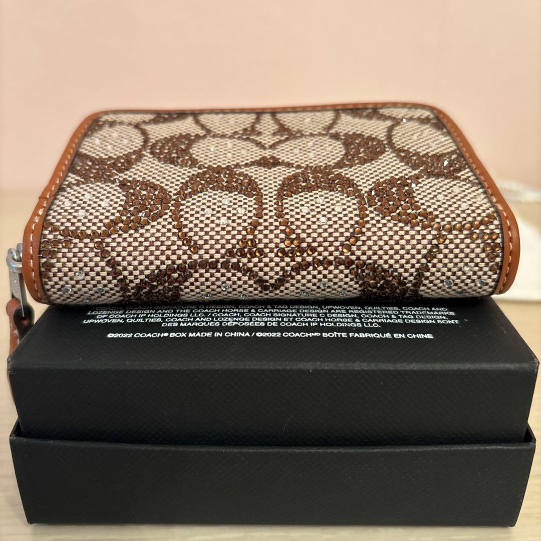 COACH ケース 小銭入れ　ラインストーン付き