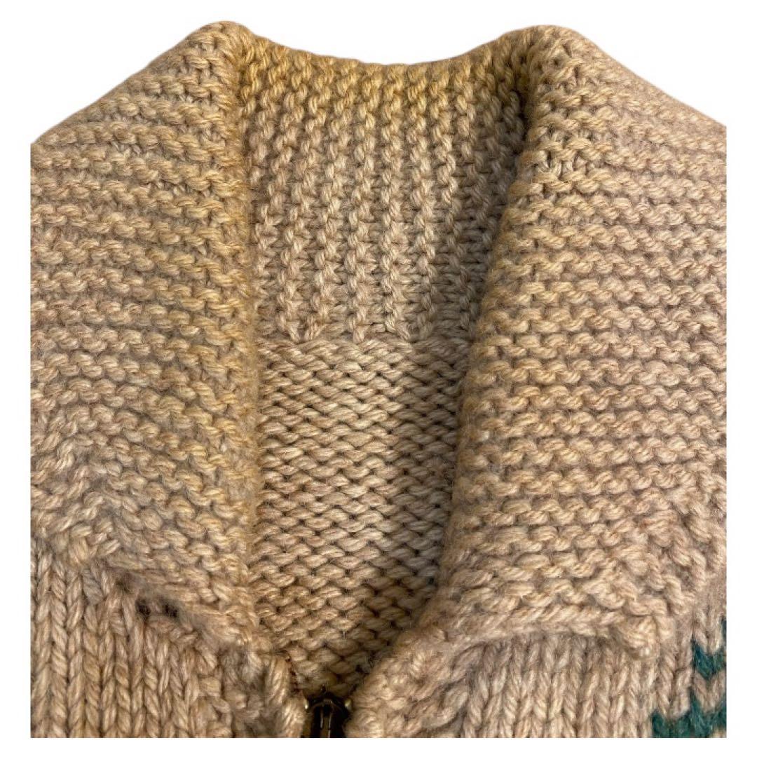 60s カウチンセーター トナカイ柄　ウールニット ヴィンテージ