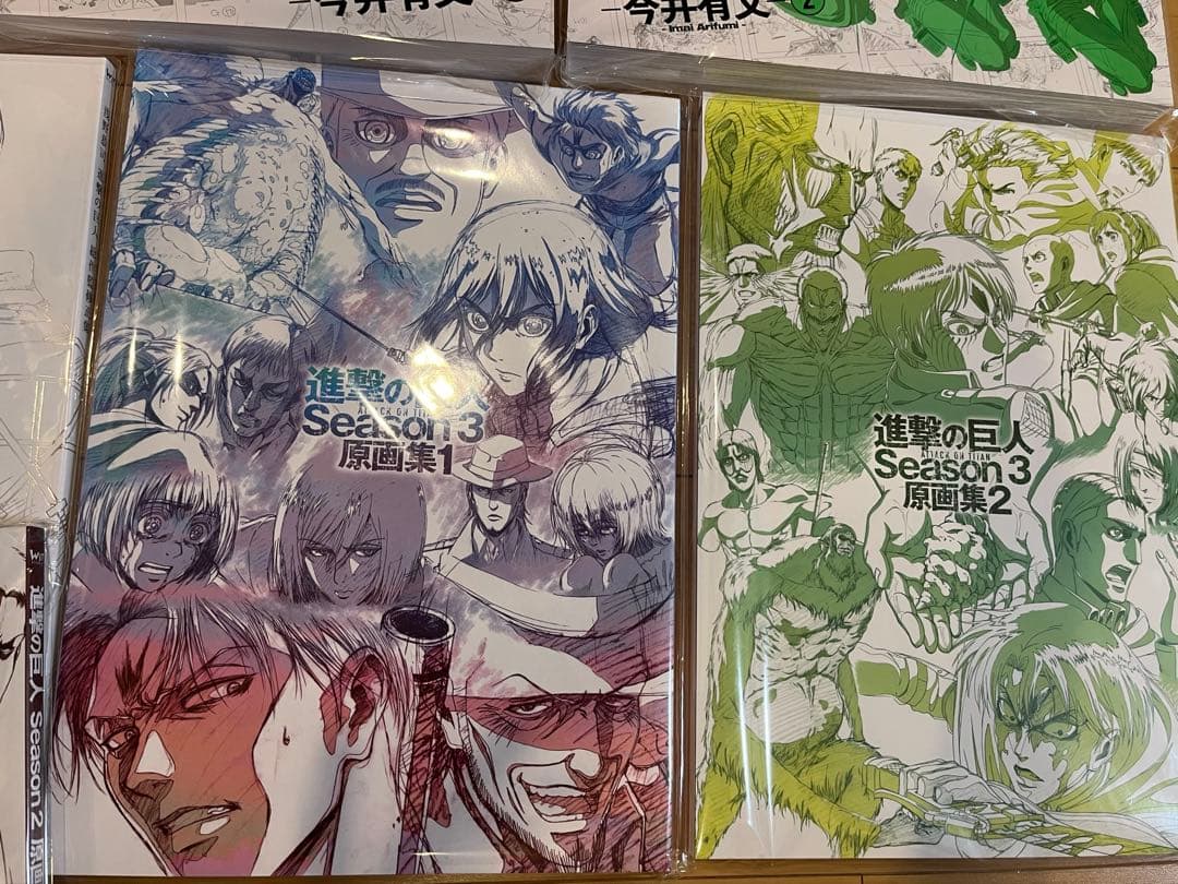 【新品】進撃の巨人2・3 原画集 立体機動線画集1・２総作監修正集 セット