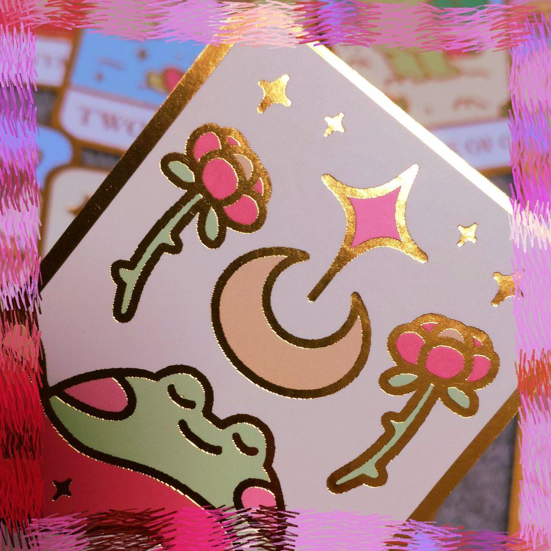 新品♡オール箔押仕様！とってもキュートなカエル王国タロット　全７９枚