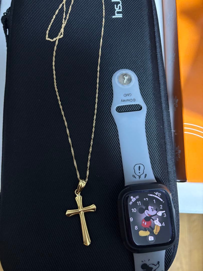 k18 十字架 ペンダント スクリューネックレスのセット