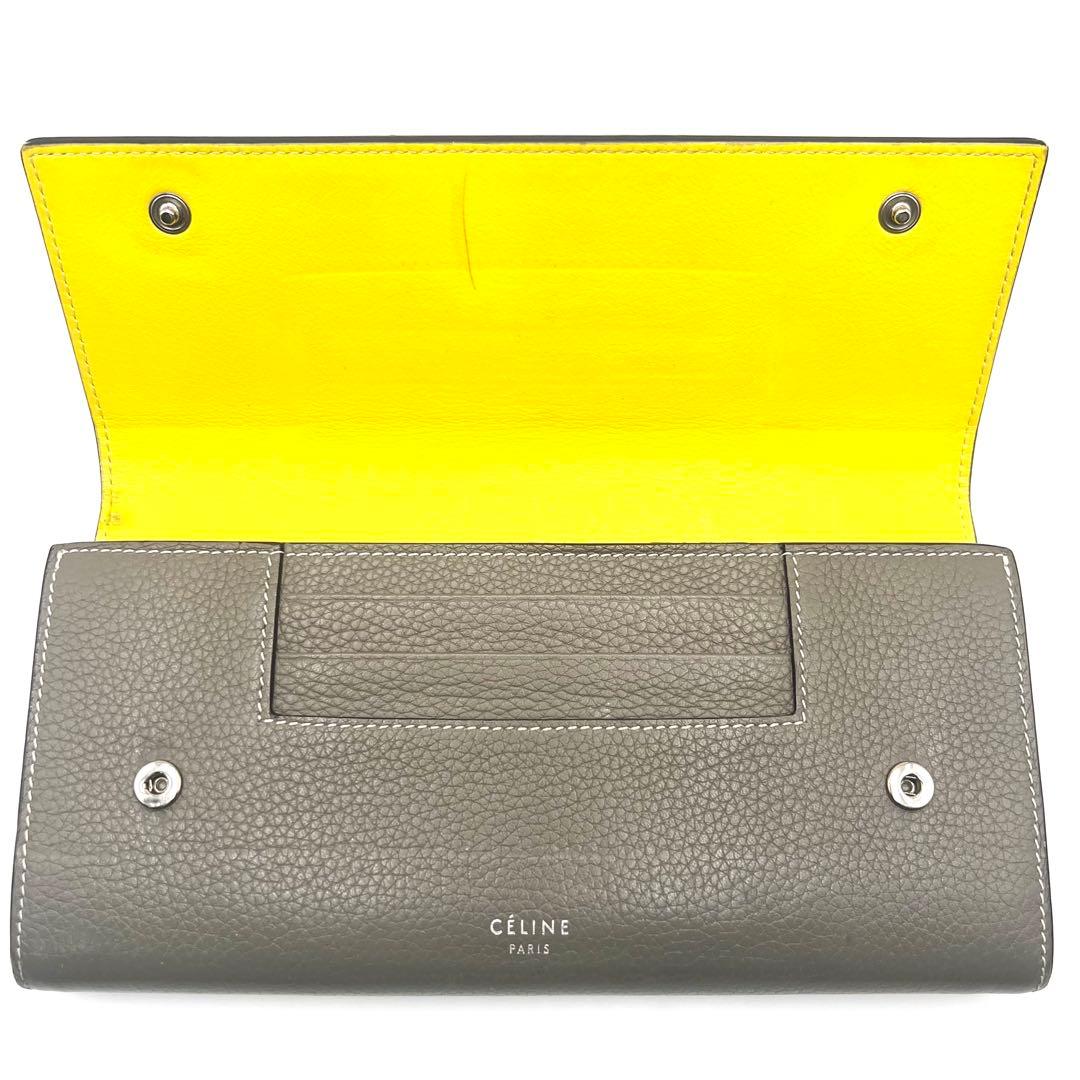 美品✨️CELINE ラージフラップマルチファンクション バイカラー 長財布