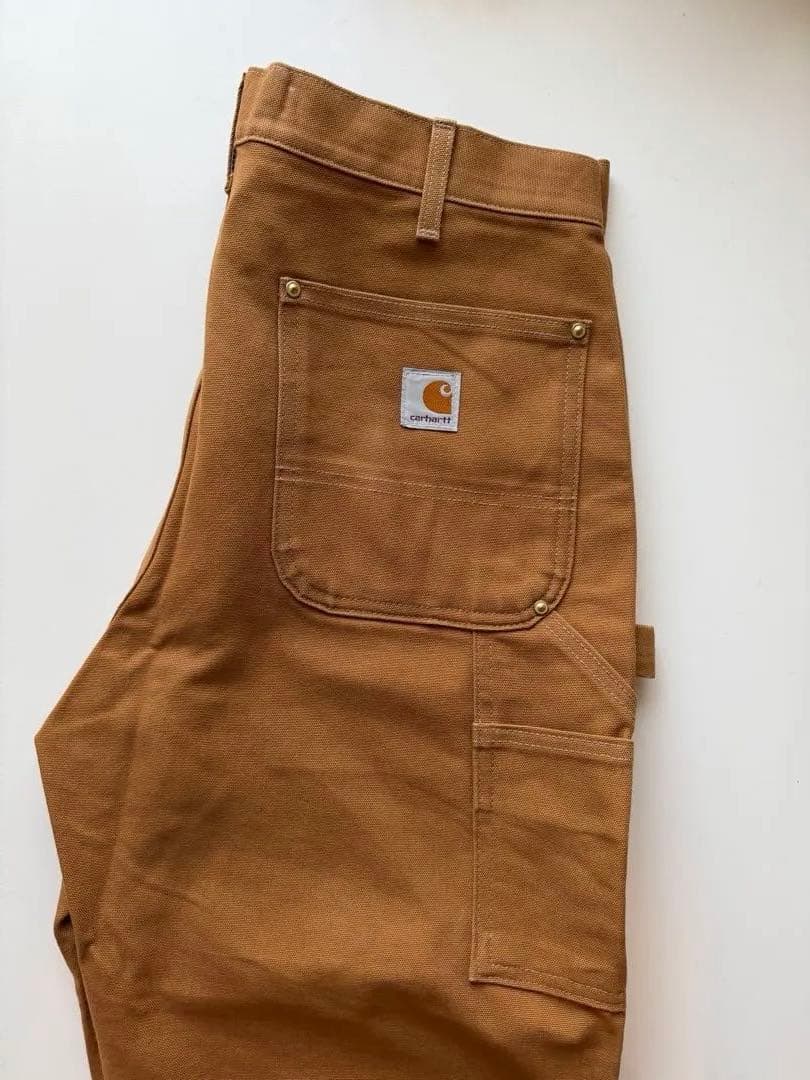 限定値下Carhartt カーハートダブルニー ワークパンツ USA製 ブラウン