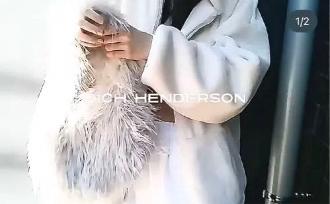 白*様 DICH HENDERSON ボア フード付きジャケット ホワイト
