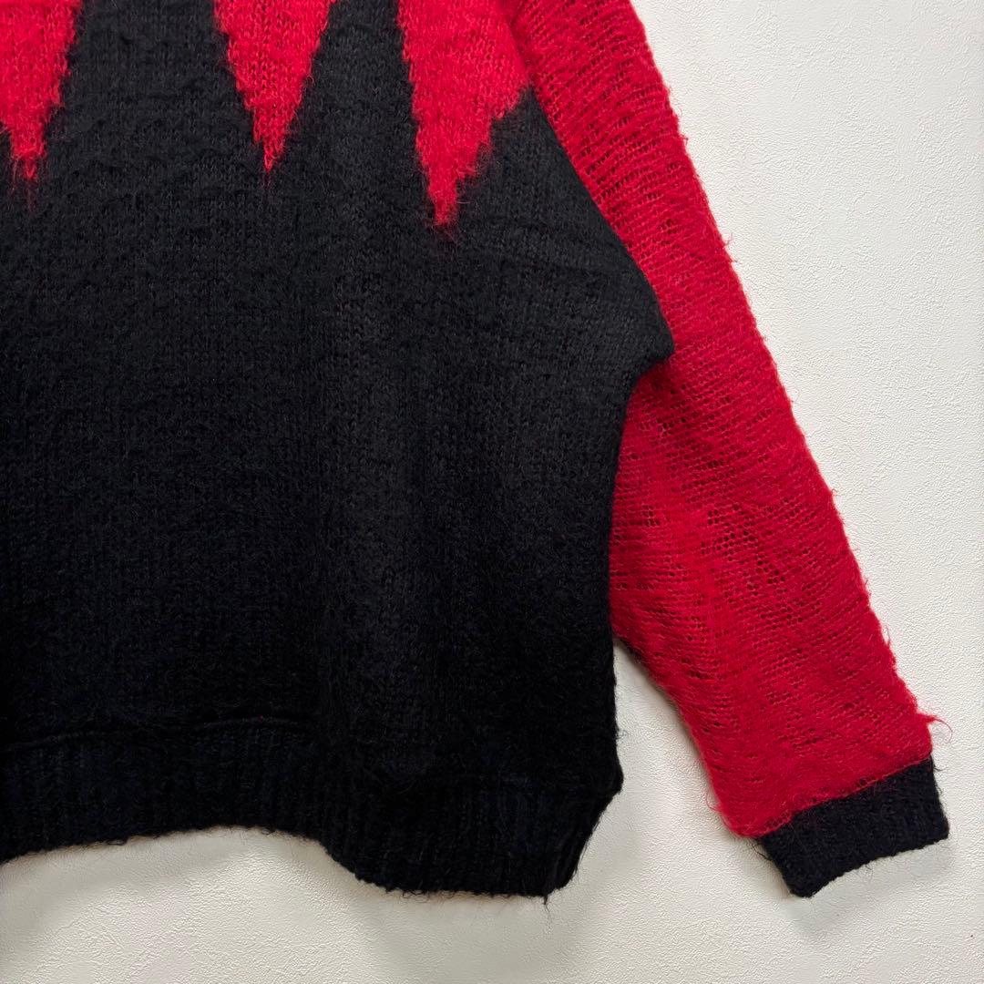 テンダーロイン モヘヤ ニット クルーネック セーター ブラック ジョッキー 馬
