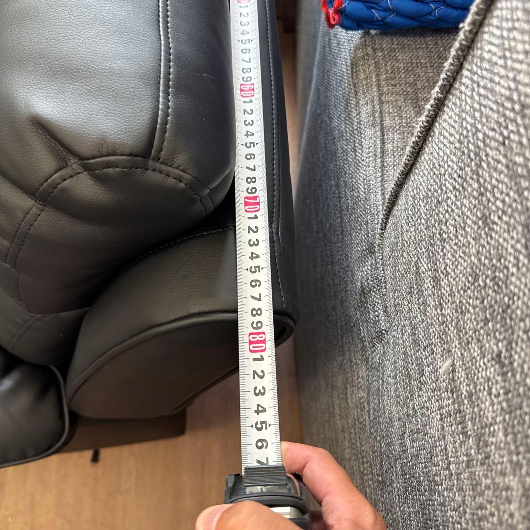 美品　電動リクライニング　合皮　ゆったり一人がけ　レザー　送料無料