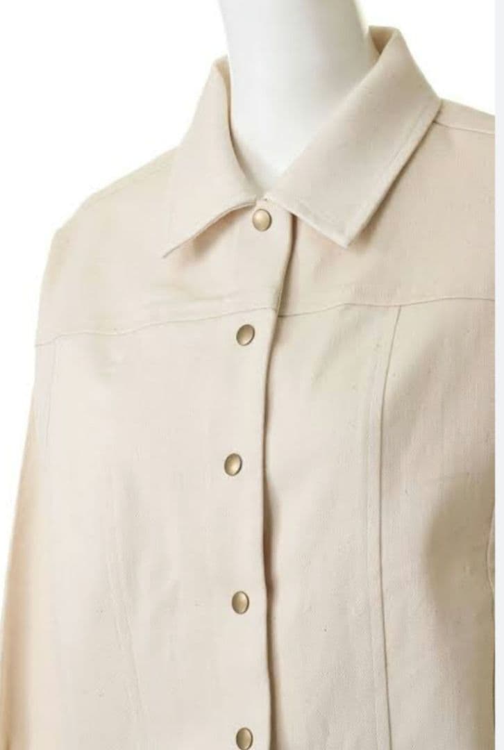 nanadecor デニムジャケット アイボリー オーガニックコットン 完売