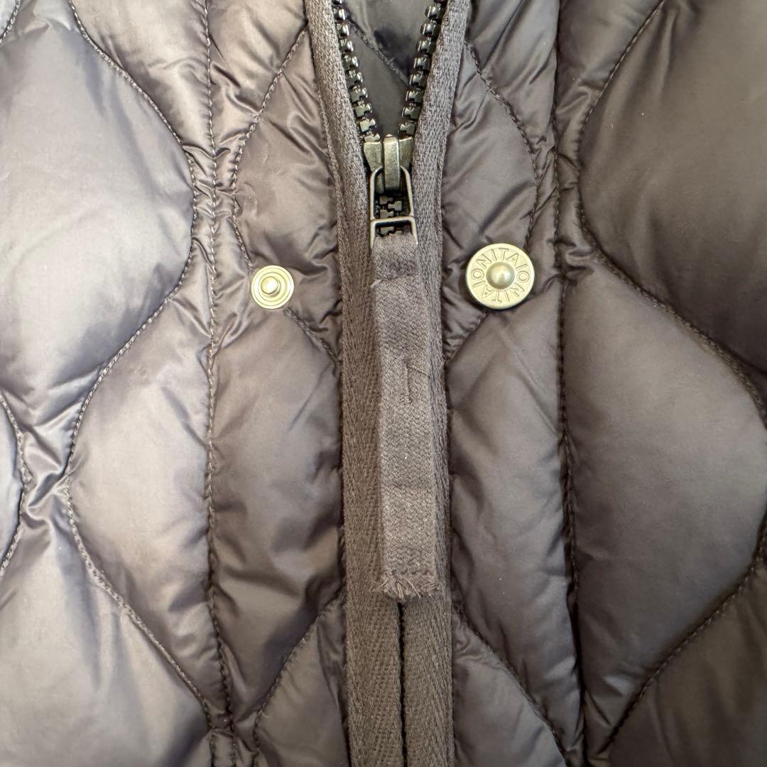 TAIONタイオン　ミリタリー M65 Wジップ ダウンジャケット　Dチャコール