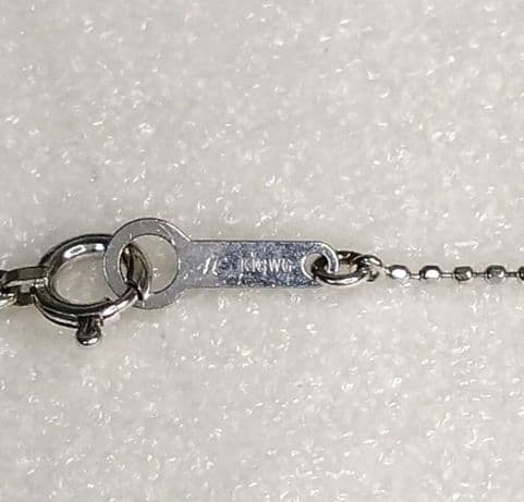 lalala商品 4°C K18WG ハート型ダイヤモンドネックレス