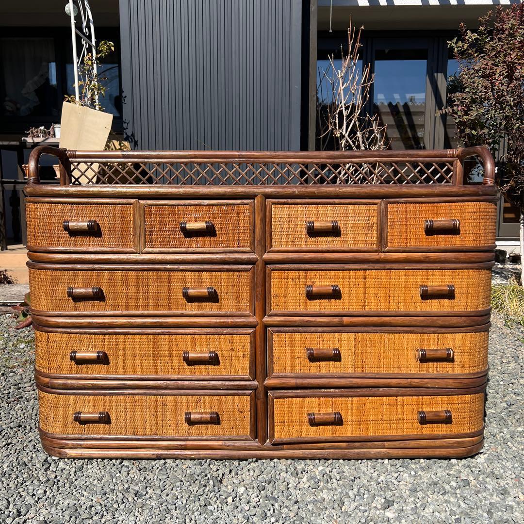 蝶子です。昭和レトロ エスニック アジアン 籐家具 ラタン 古民具 古道具