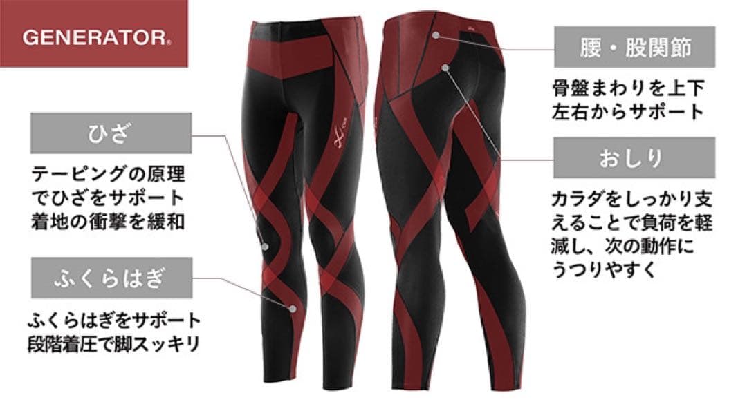 CW-X/ワコール❣️スポーツタイツ ジェネレーターモデル 下半身フルサポート Ｌ