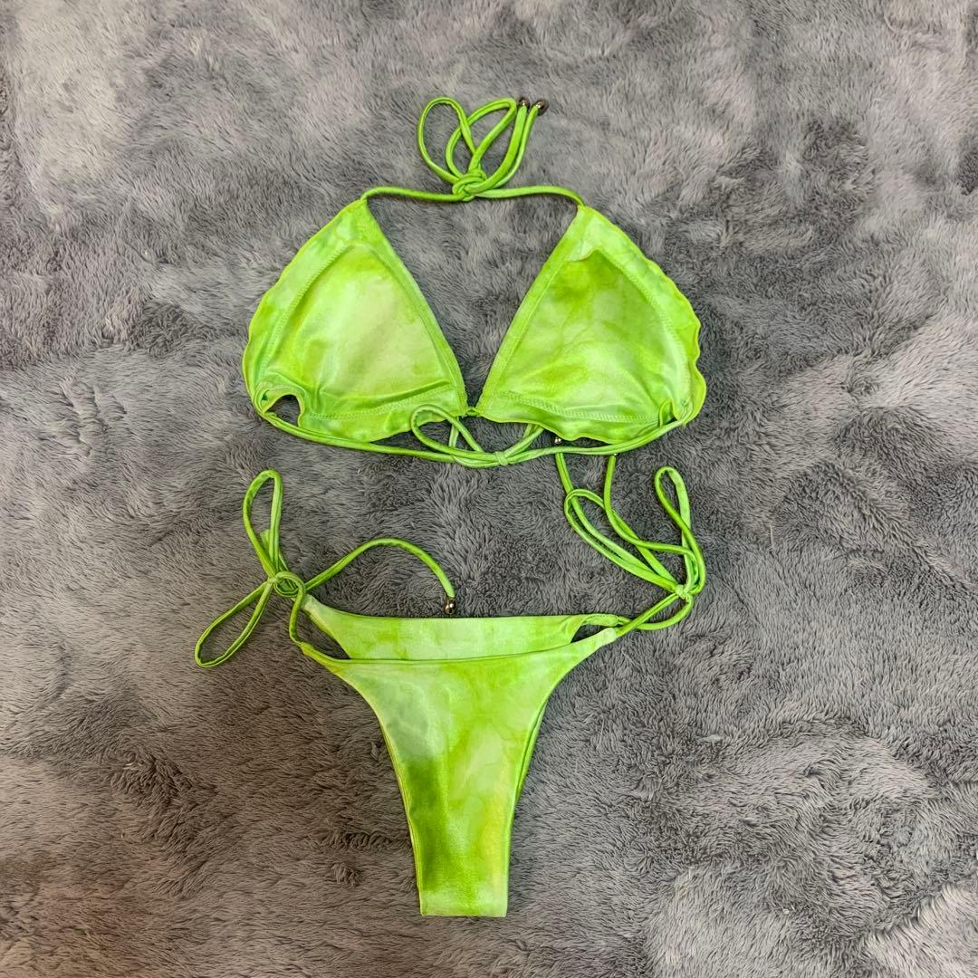 BEST BODY 公式マーブルグリーンビキニM