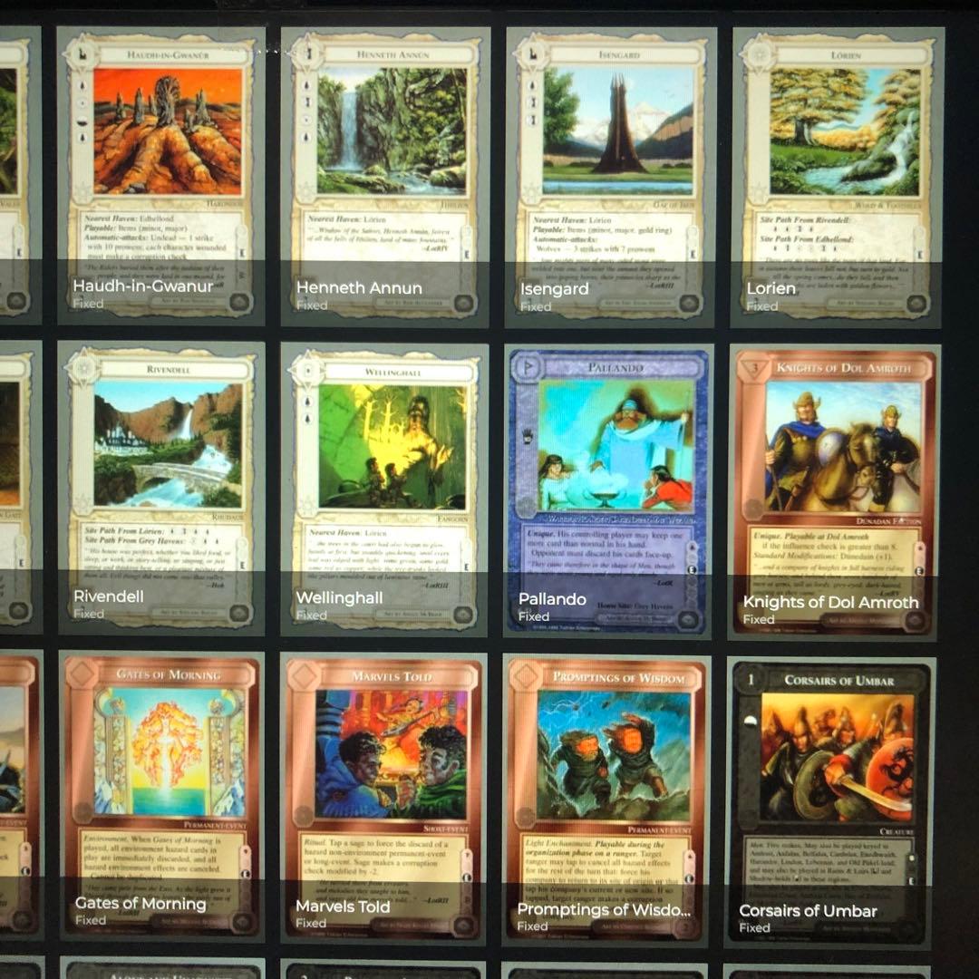 ミドルアース　カード　チャレンジデッキE ccg コンプ　指輪物語　トレカ