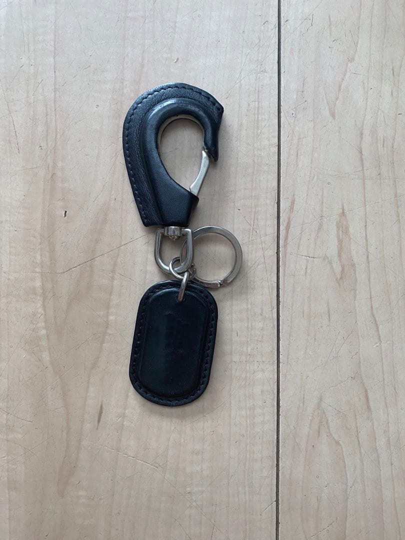 ジャンポールゴルチェ　黒 レザー フック型キーホルダー