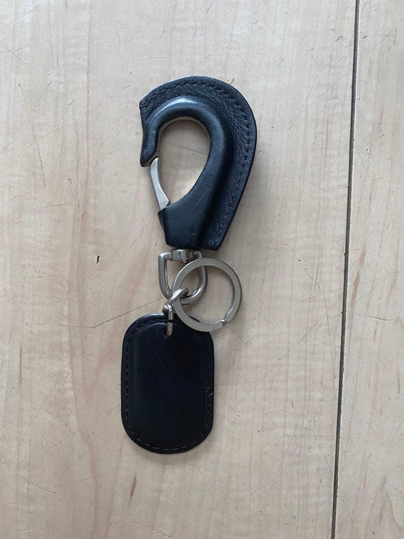 ジャンポールゴルチェ　黒 レザー フック型キーホルダー