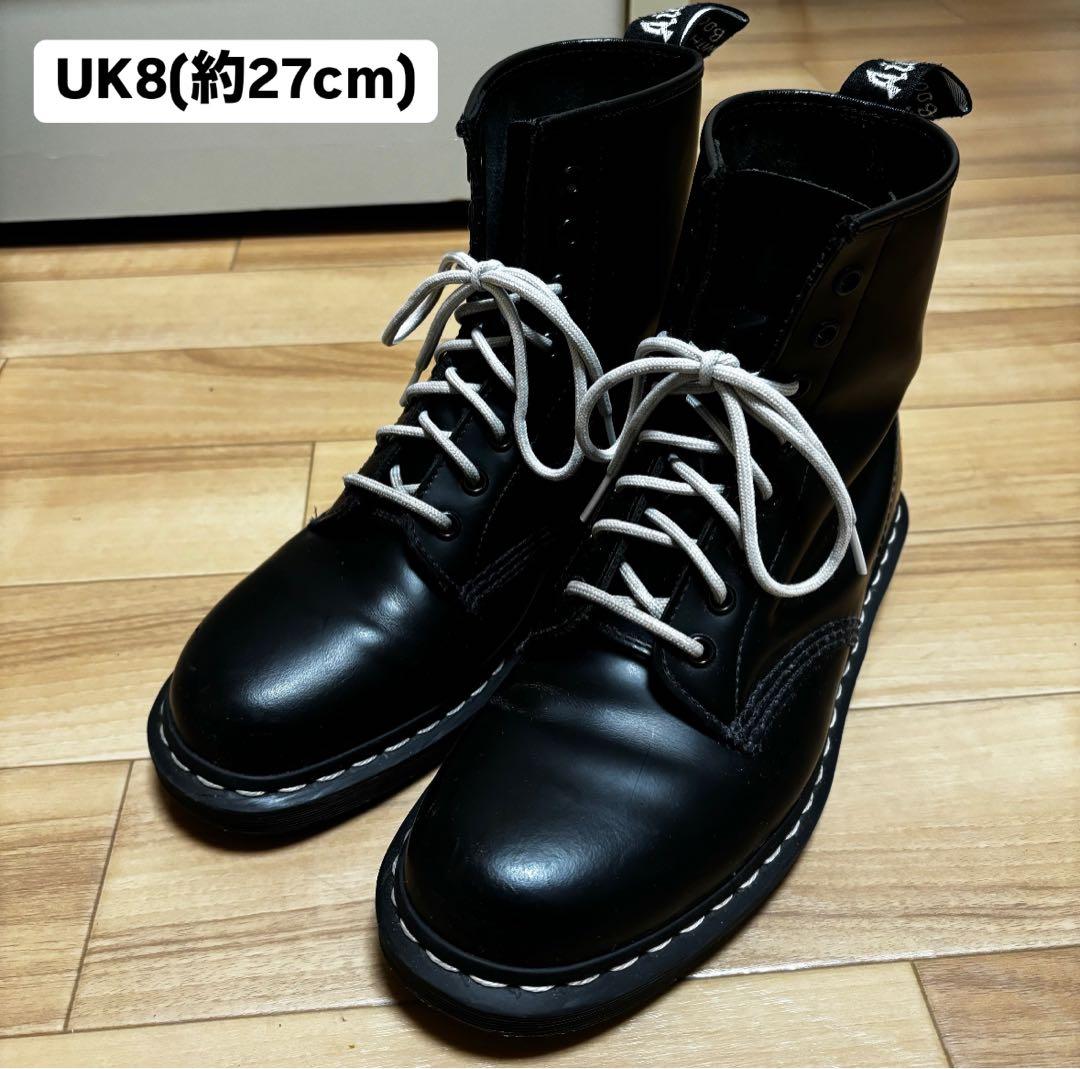 ドクターマーチン UK8(約27cm) 8ホール 白ステッチ