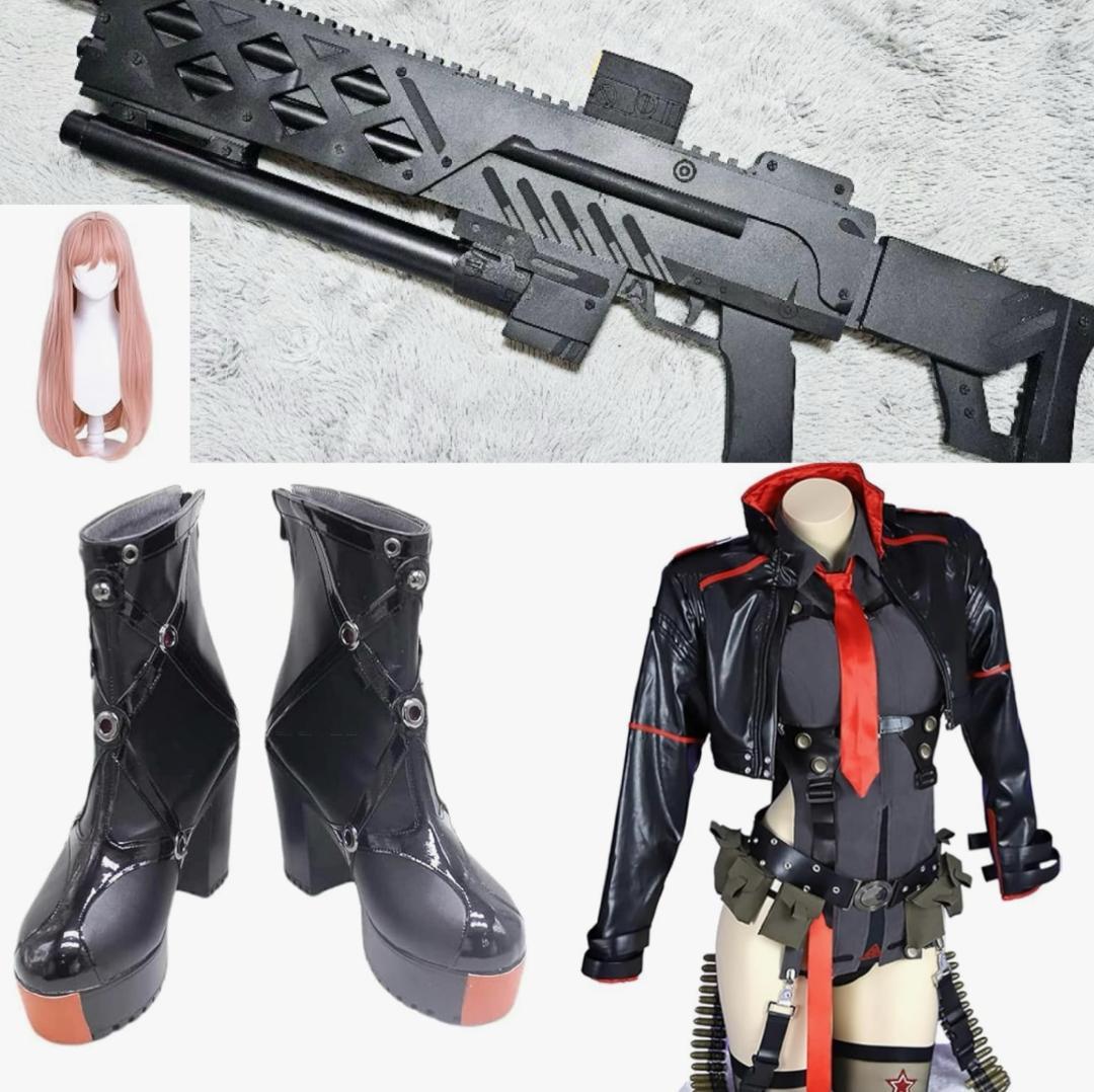 勝利の女神 NIKKE ラピ コスプレ衣装 M ウィッグ 靴 武器付フルセット