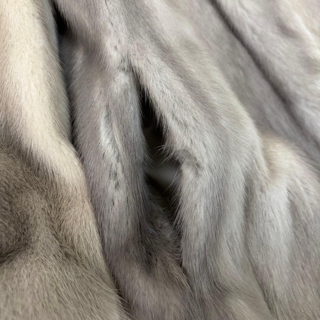 毛皮 ファーコート ミンク ブラウン ミドル丈 本革 大きいサイズ