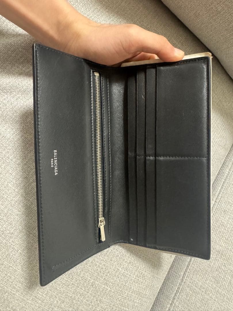 バレンシアガ パスポート ロングウォレット 1チケット 長財布 ブラック