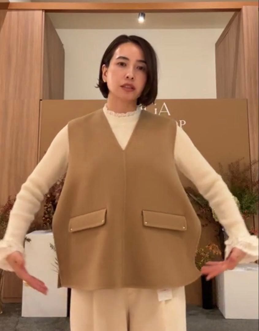 OHGA オーガ WOOL VEST ウール ベスト ブラック 新品 タグ付き