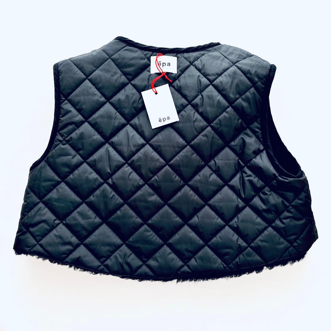 epa リバーシブル ショートベスト ボア キルティング