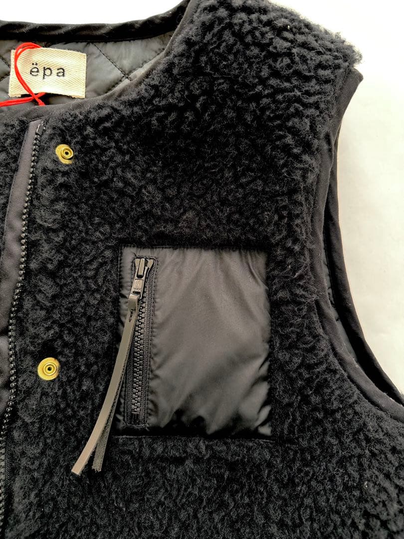 epa リバーシブル ショートベスト ボア キルティング