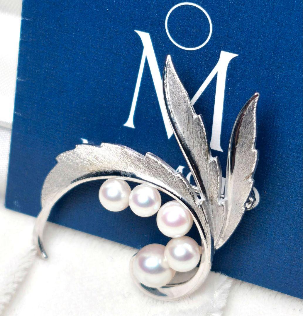 【美品 最高級!!】ミキモト ブローチ パール フォーマル 5珠 皇室御用達