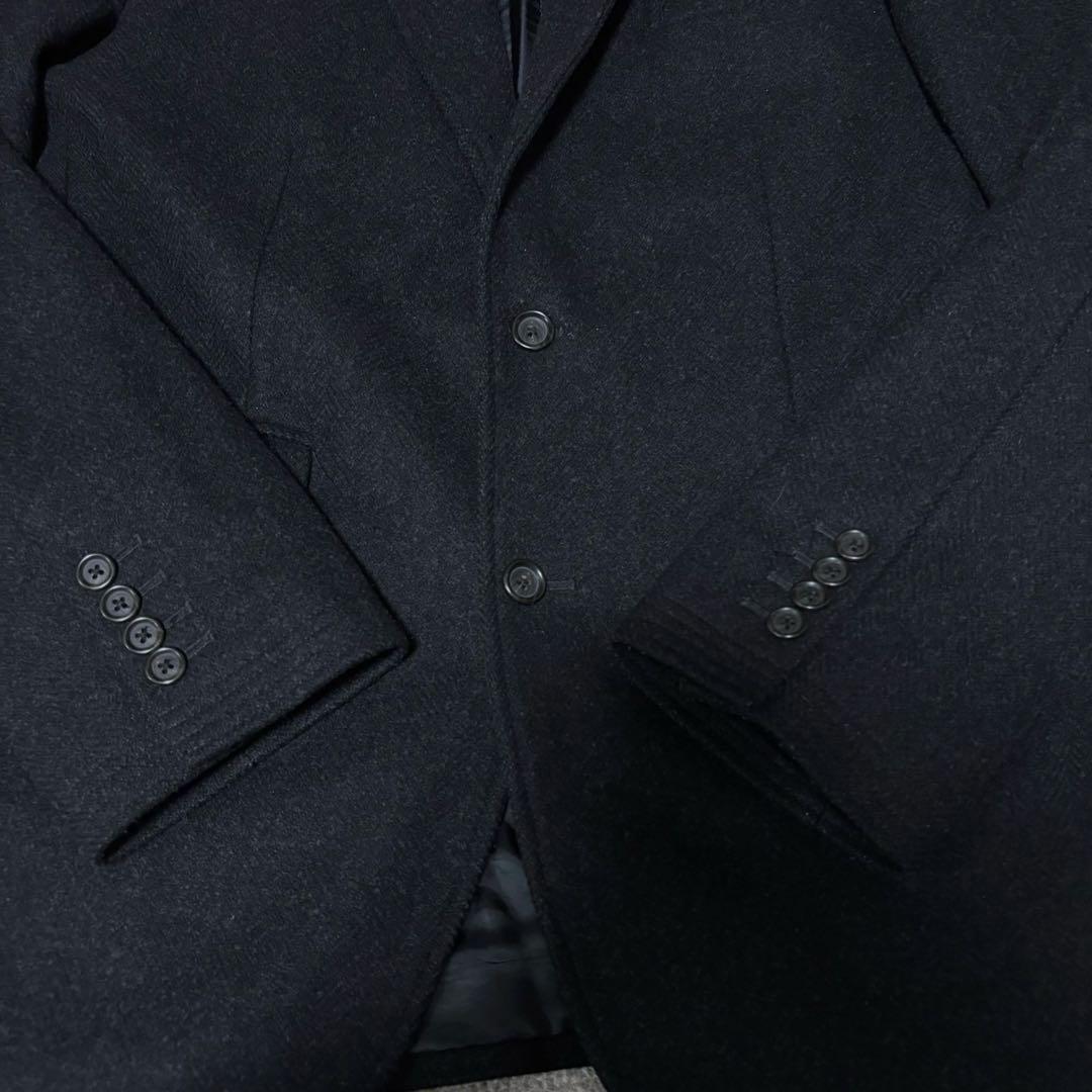 美品☆ラルフローレンラグビー　テーラードジャケット　ダークグレー　カシミヤ　L