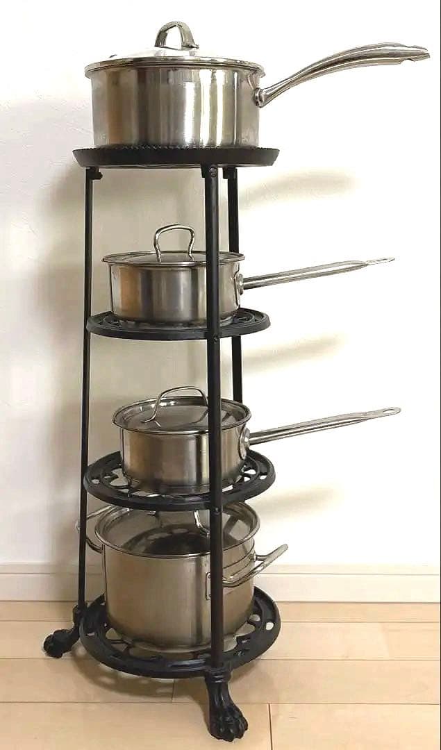 【最終価格】英国製 ヴィンテージポットスタンド 4段 鋳物 プランタースタンド