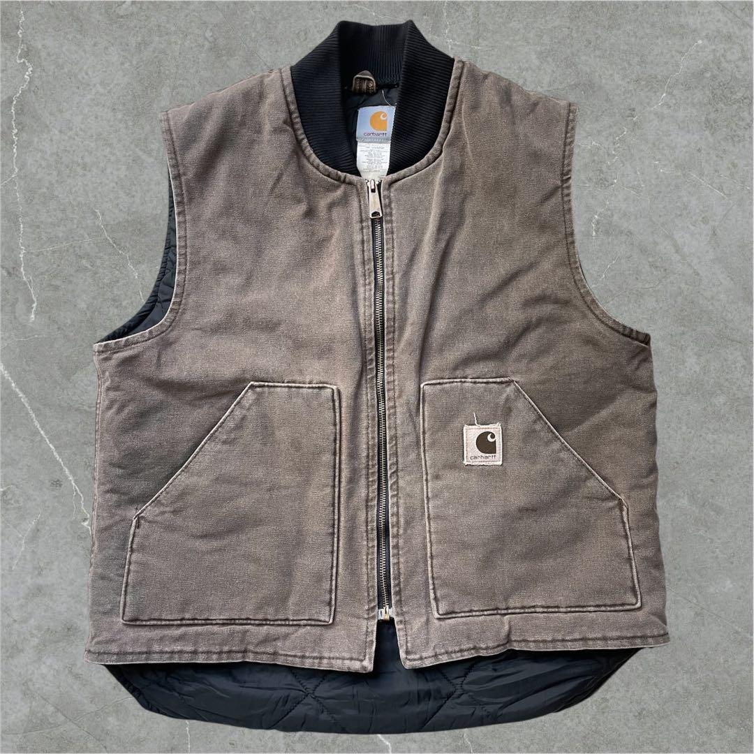 USA製 Carhartt カーハート L ダック ベスト CHT 腰ゴム