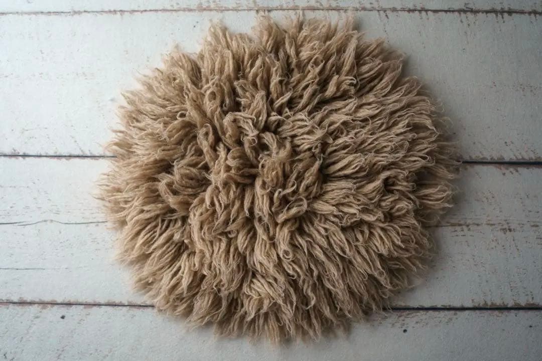 ニューボーンフォト小物 Lunebery flokati 45cm 丸型