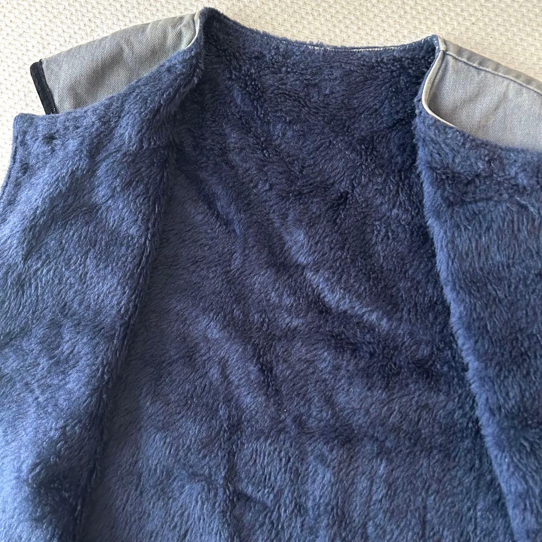 鬼フェード　ユーロ　ビンテージ　ワーク　デニム　ボア　ベスト　サンフェード　56