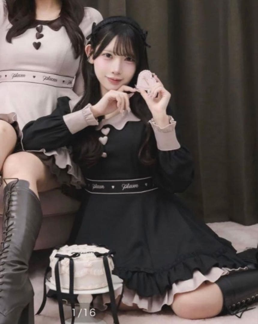 pium melty chocolate フレアミニワンピース　オンライン完売品