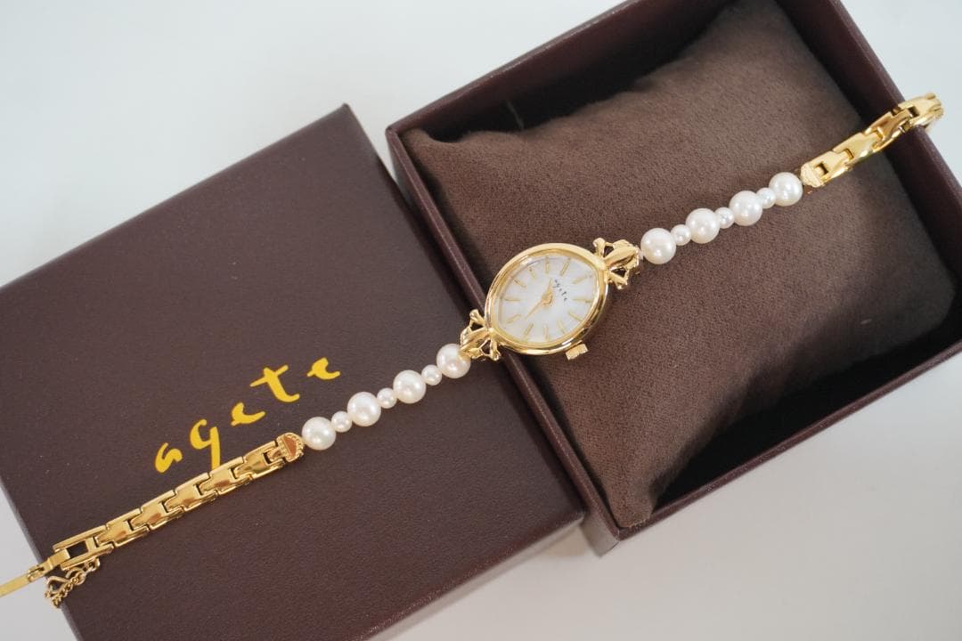 ◆◇agete◇◆ アガット　　腕時計　　パール　　シェル文字盤