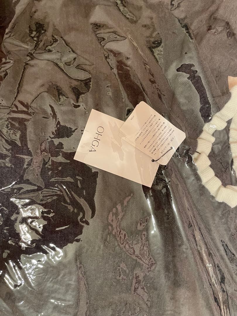 トップス OHGA BICOLOR FRILL KNIT