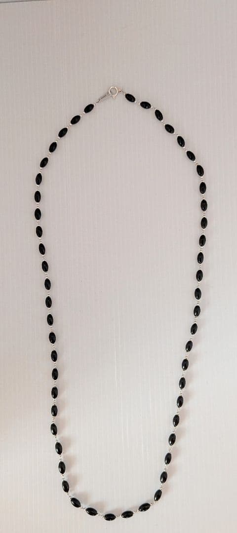 お値下げ ディモアプレミアム(Dis Moi) ブラックシリカネックレス65cm