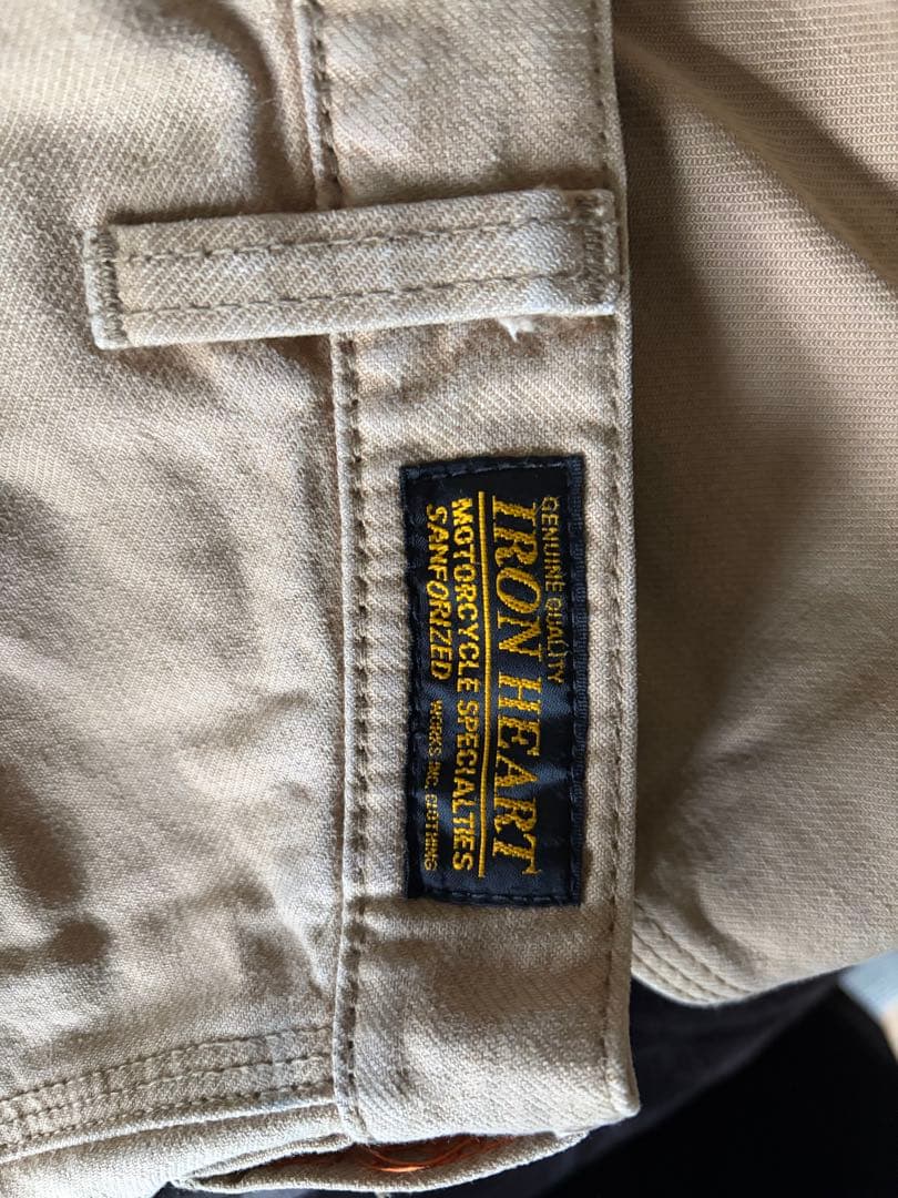 h*e様 IRON HEART ベージュ カーゴパンツ　W32