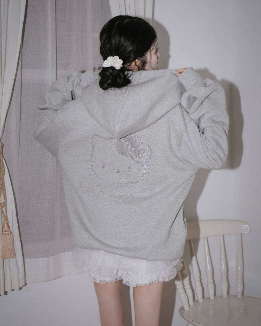 ダーリッチ Hello Darichジップアップフーディ グレー