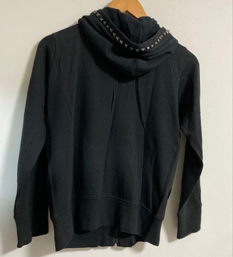 大人気　ヒステリックグラマー　スタッズ　ジップアップパーカー　黒　FREE