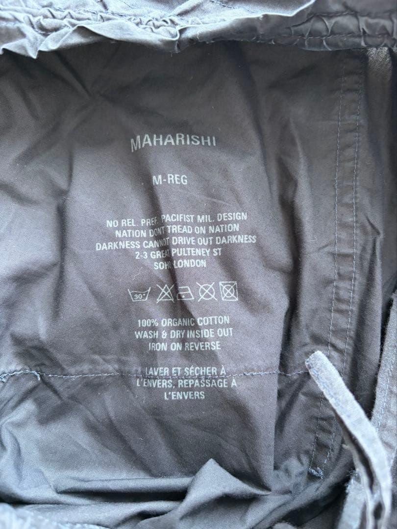 MAHARISHI ブラック ワークパンツ M-REG